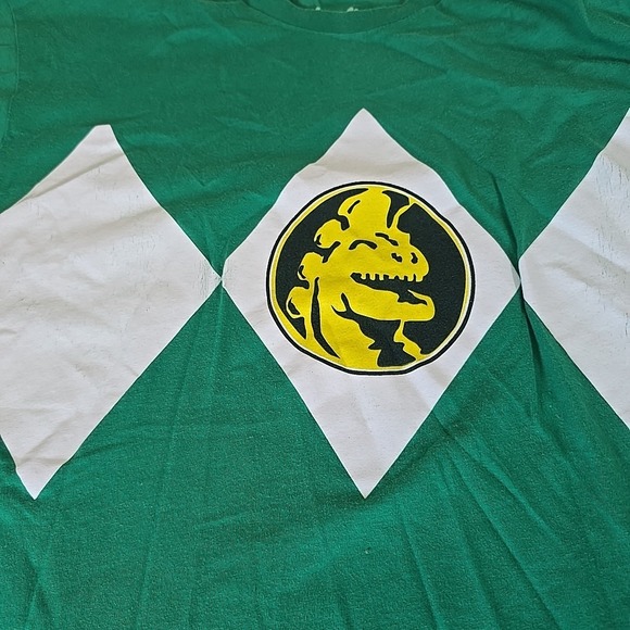 Mighty‎ Morphin Power Rangers Shirt Mens Large Green Ranger Cosplay Y2k TV Show - Picture 4 of 8